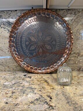 Copper and Tin Platter - India Design